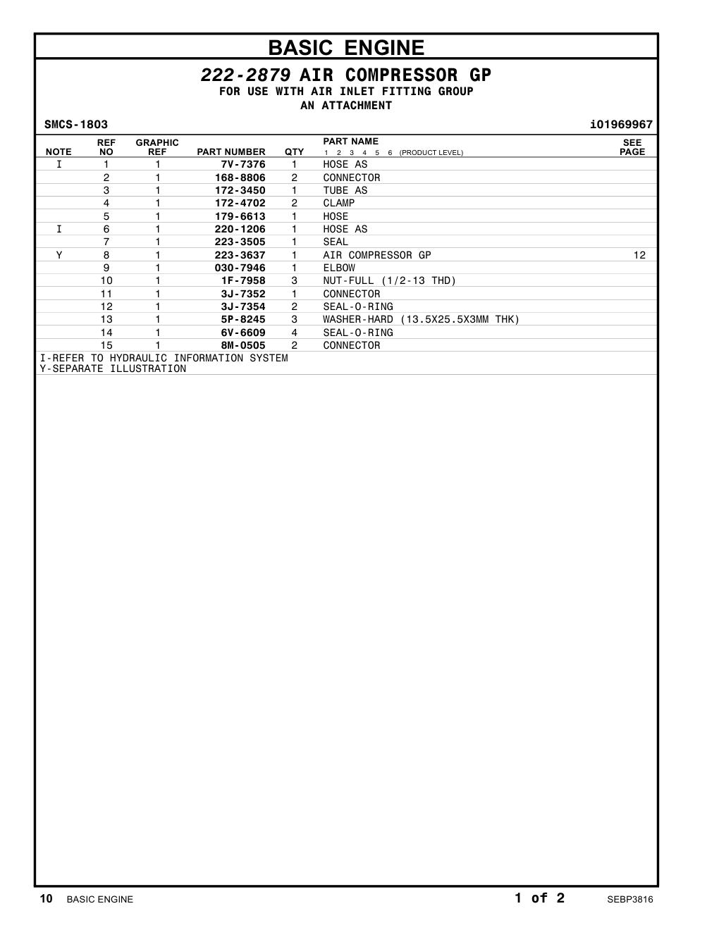 223-3637 AIR COMPRESSOR GP CAT parts manual diagram