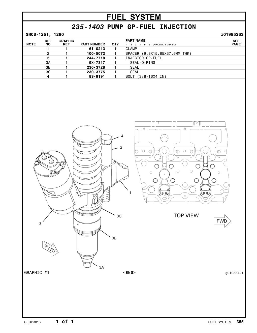 244-7718 INJECTOR GP-FUEL CAT parts manual diagram