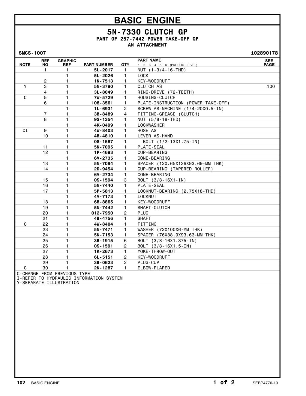 6B-8865 KEY-WOODRUFF CAT parts manual diagram