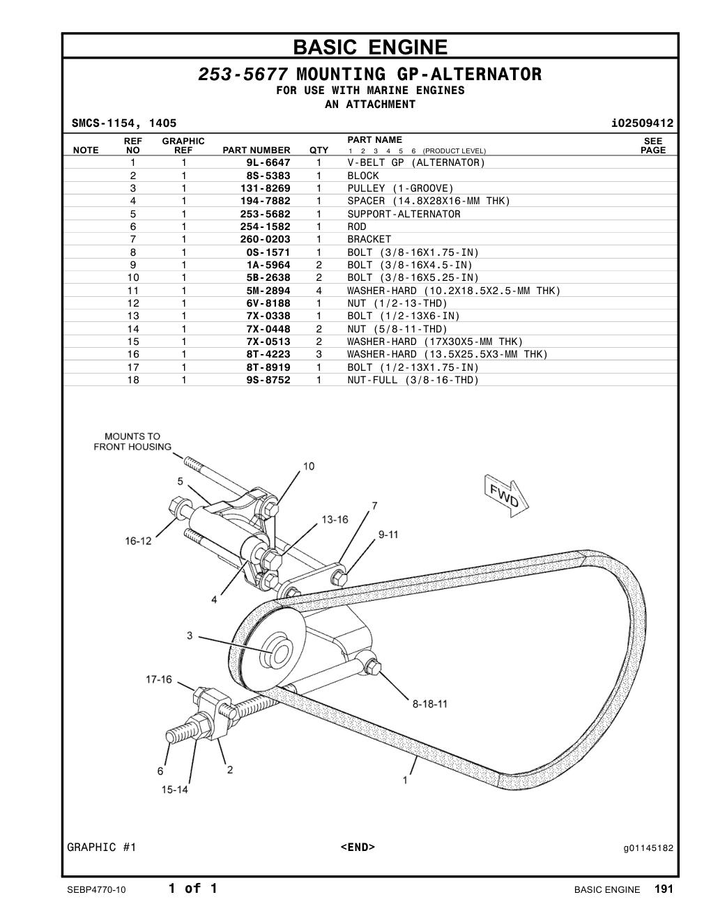 254-1582 ROD CAT parts manual diagram