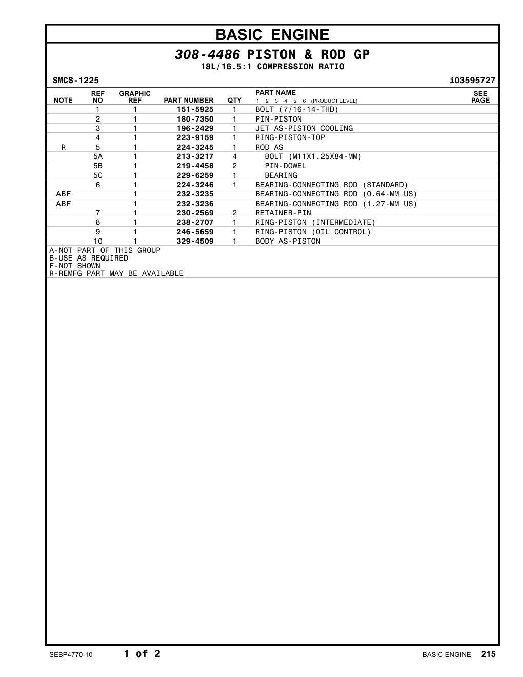 329-4509 BODY AS-PISTON CAT parts manual diagram