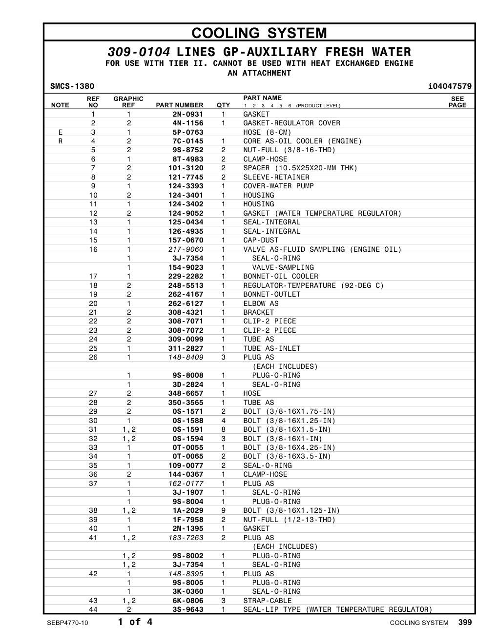 309-0099 TUBE AS CAT parts manual diagram