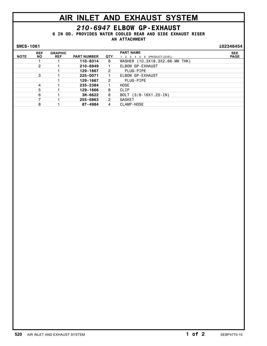 235-2384 HOSE CAT parts manual diagram