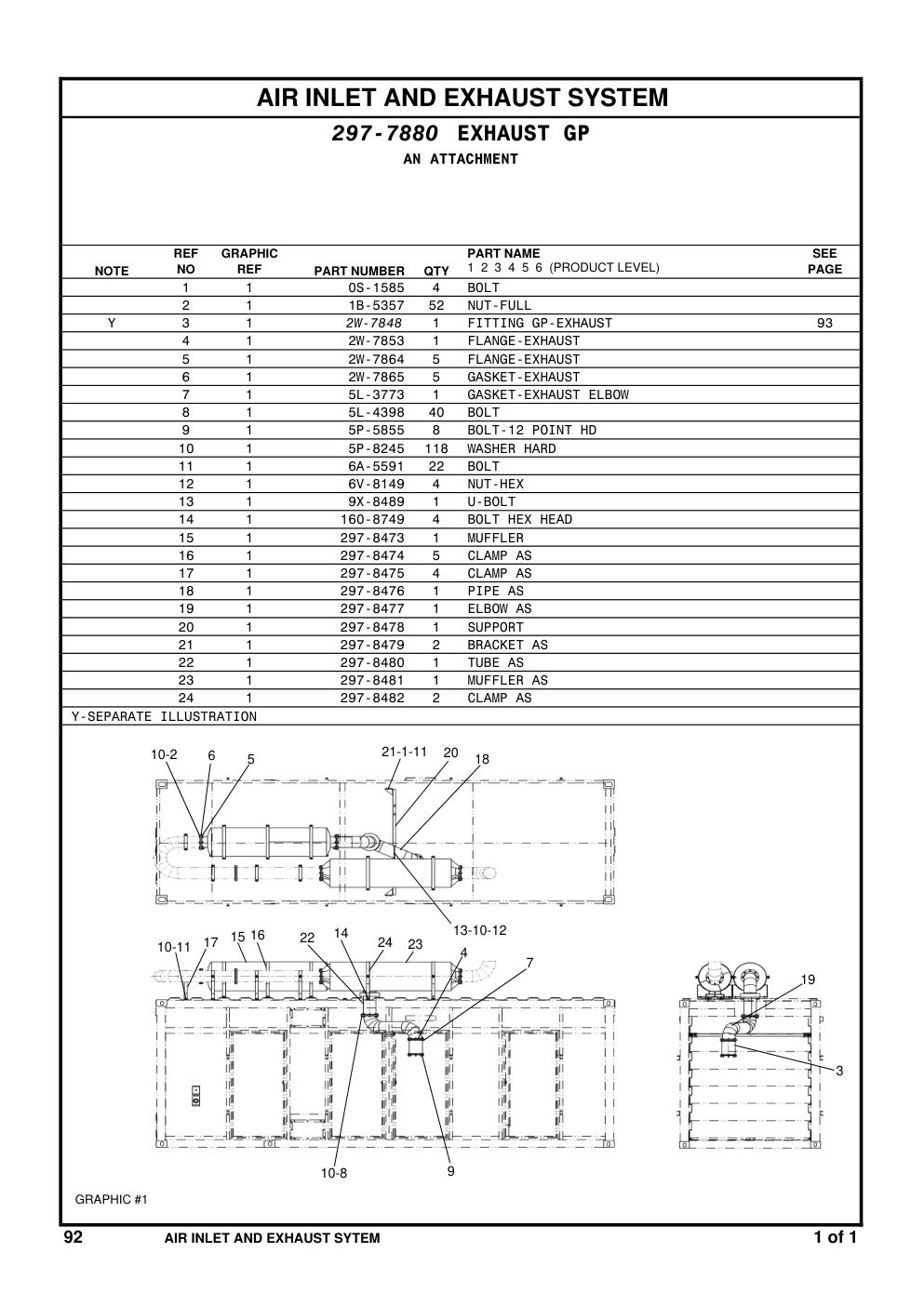 9X-8489 U-BOLT CAT parts manual diagram