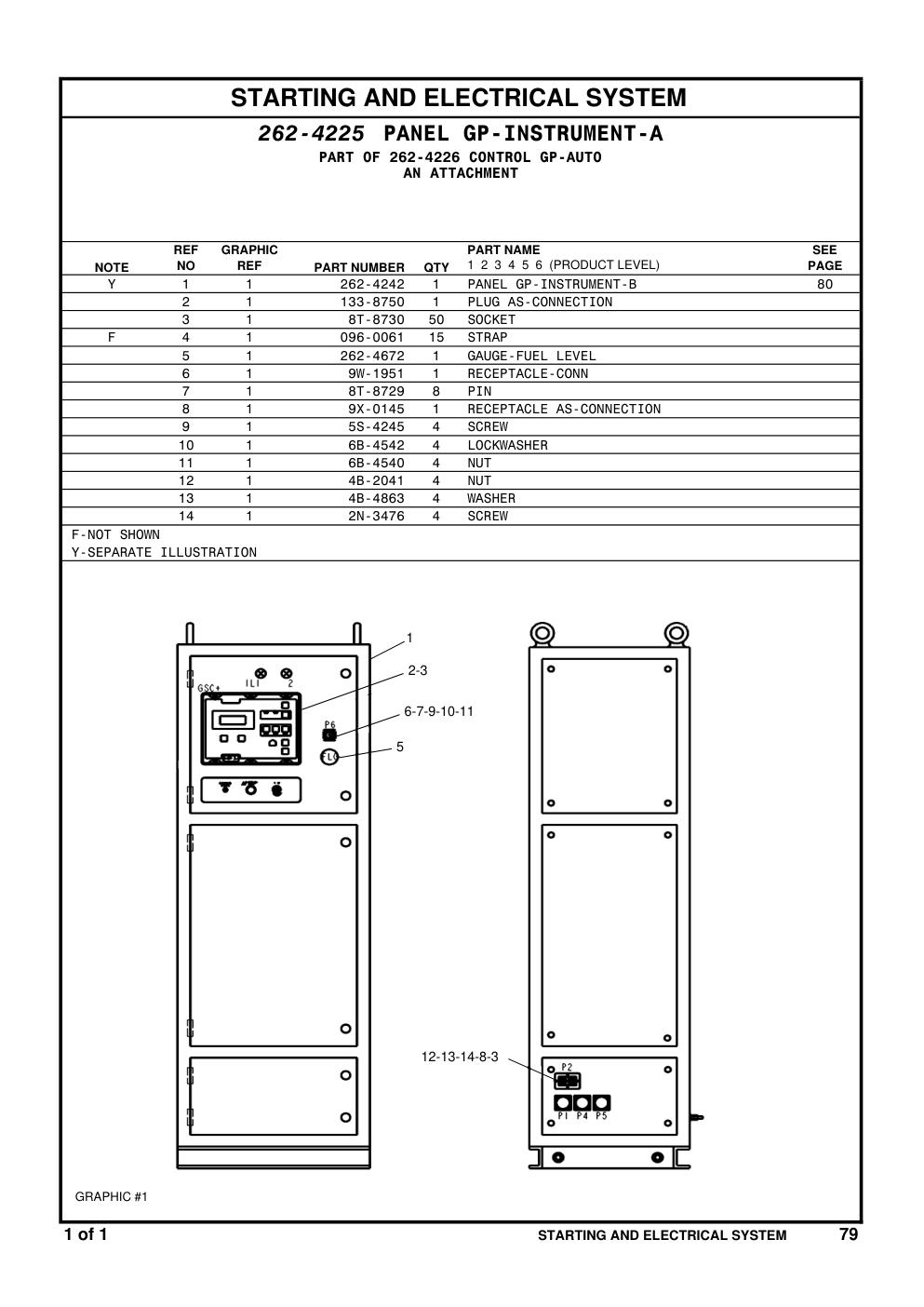 262-4672 GAUGE-FUEL LEVEL CAT parts manual diagram