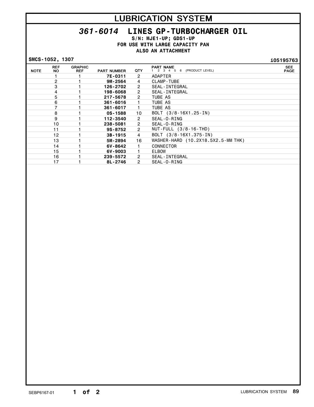 361-6017 TUBE AS CAT parts manual diagram