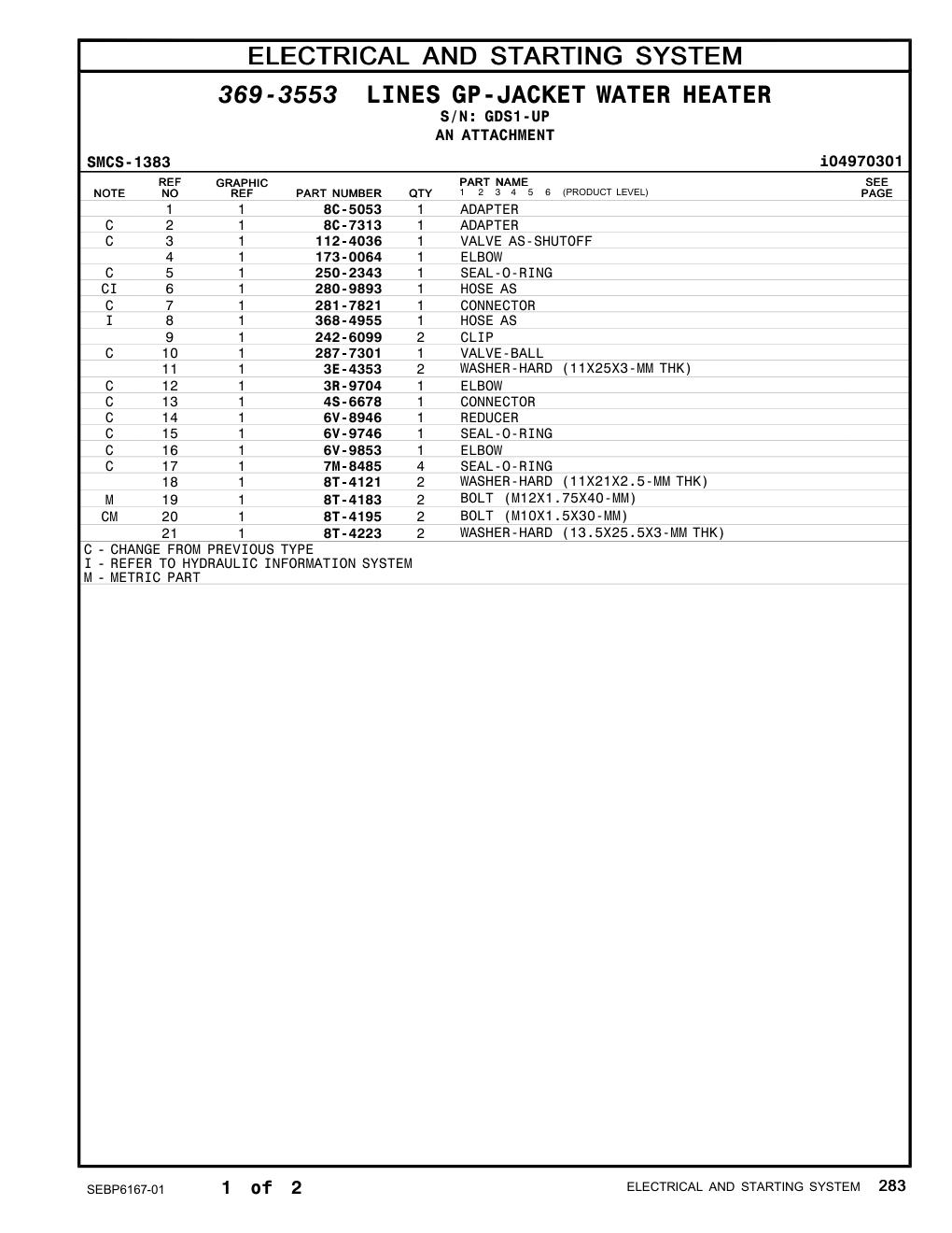 173-0064 ELBOW · S/N GDS1-UP CAT parts manual diagram