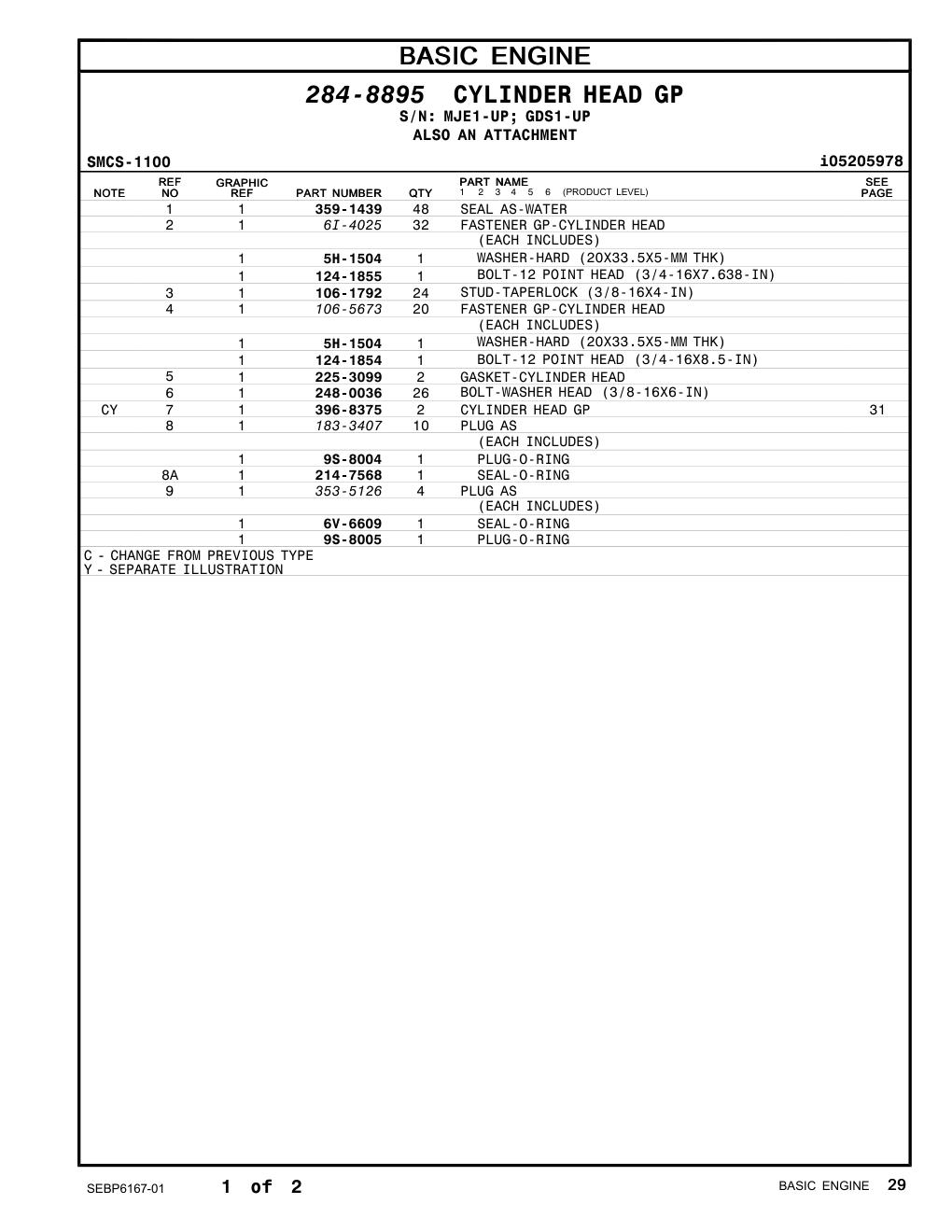248-0036 BOLT-WASHER HEAD (3/8-16X6-IN) CAT parts manual diagram