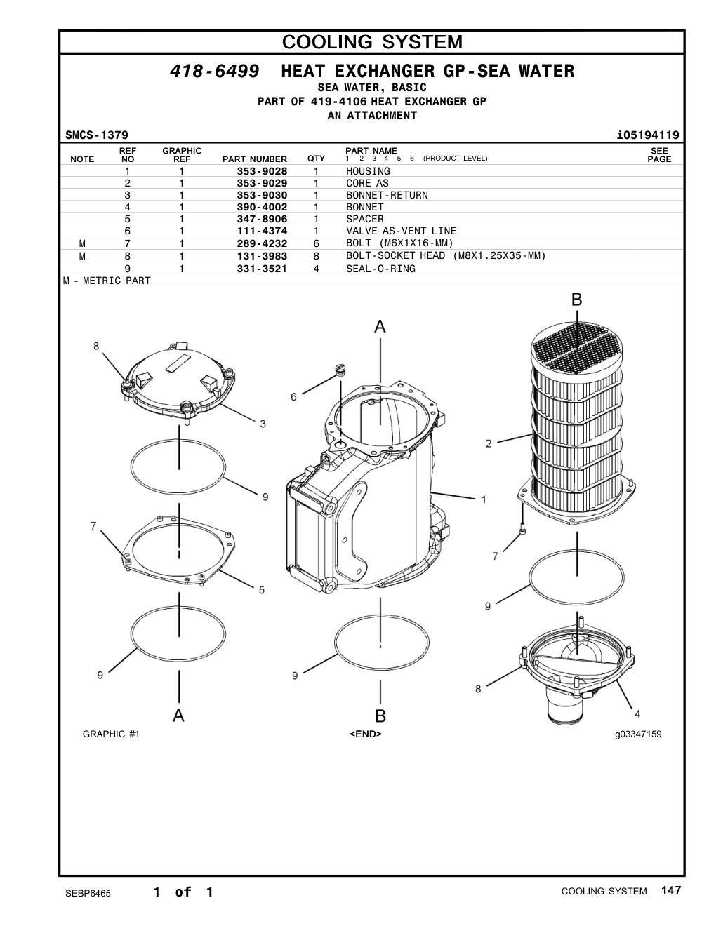347-8906 SPACER CAT parts manual diagram