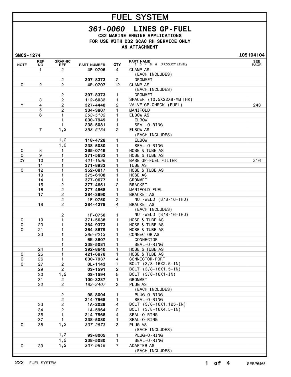 334-3807 MANIFOLD CAT parts manual diagram