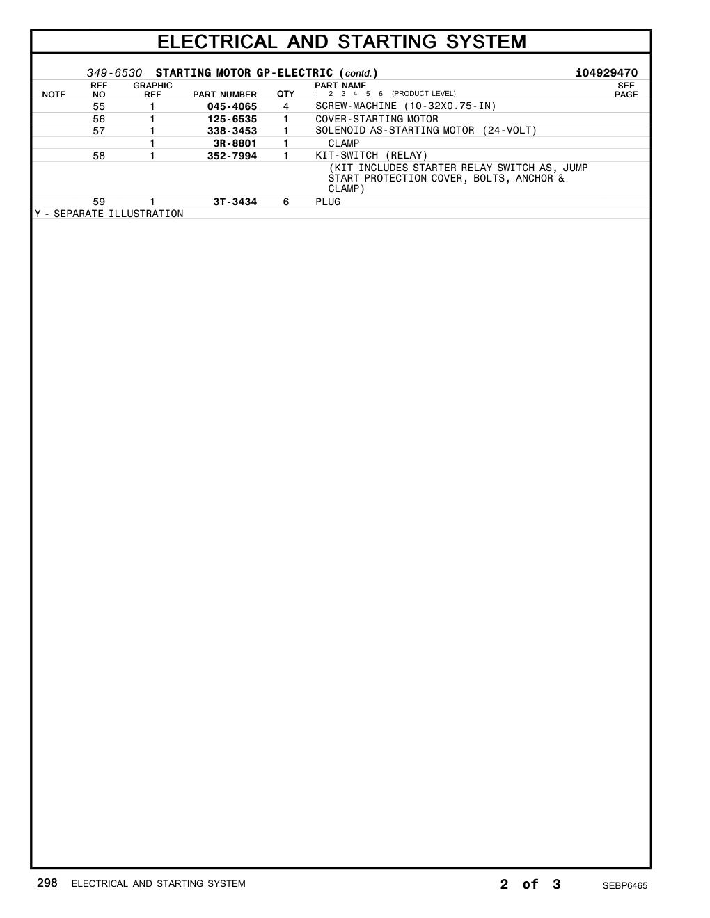 352-7994 KIT-SWITCH (RELAY) CAT parts manual diagram
