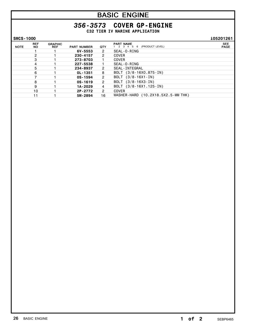 6V-5553 SEAL-O-RING CAT parts manual diagram