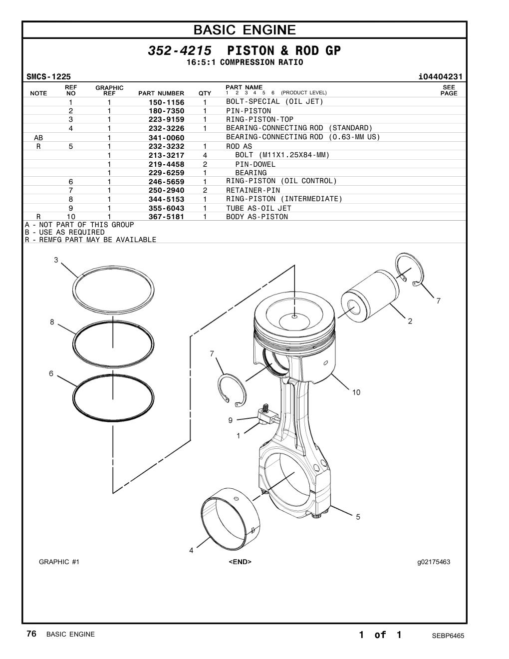 344-5153 RING-PISTON (INTERMEDIATE) CAT parts manual diagram
