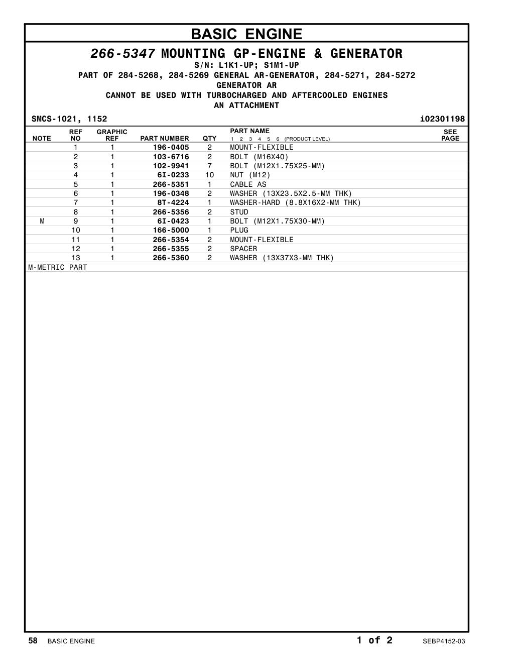 266-5356 STUD CAT parts manual diagram