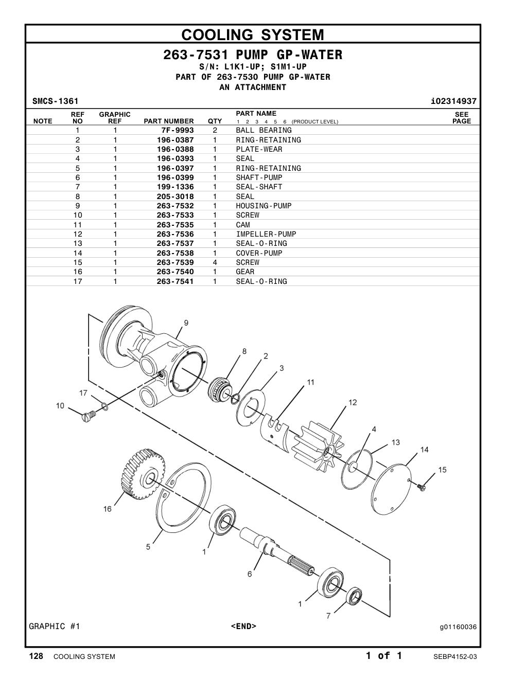 263-7539 SCREW CAT parts manual diagram
