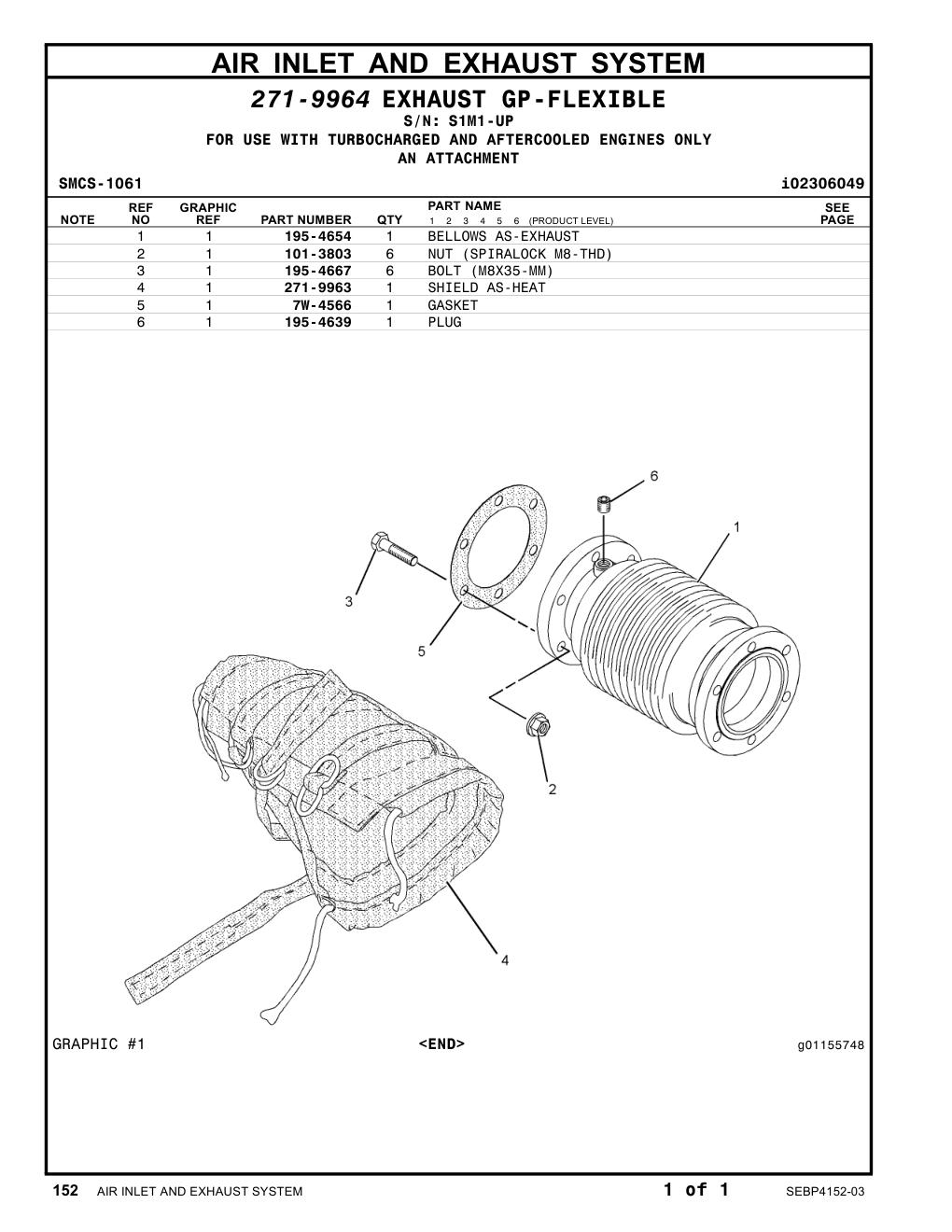 271-9963 SHIELD AS-HEAT · S/N S1M1-UP CAT parts manual diagram