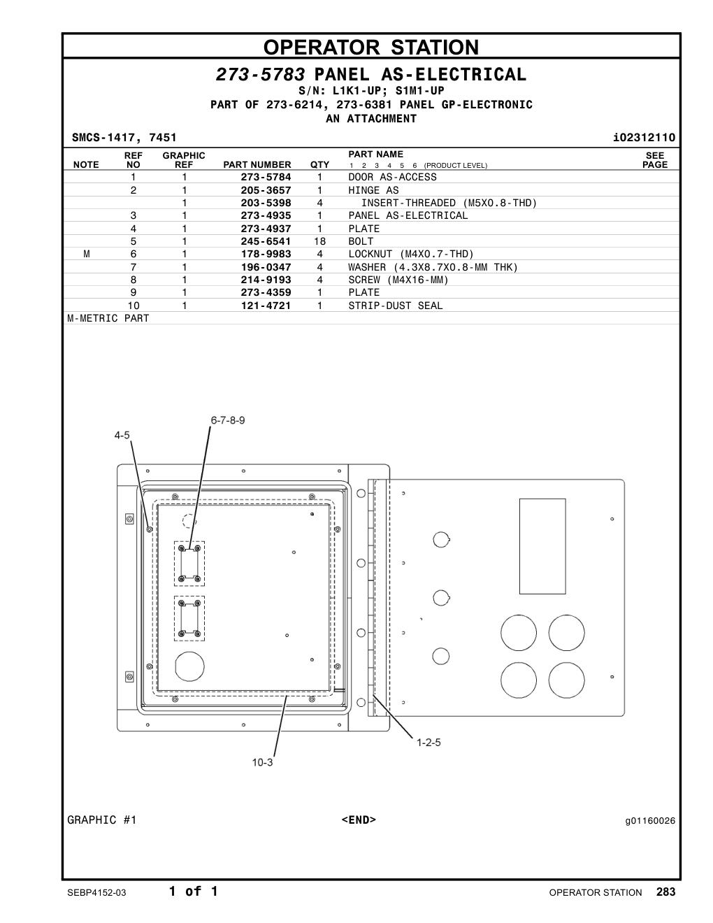 121-4721 STRIP-DUST SEAL CAT parts manual diagram