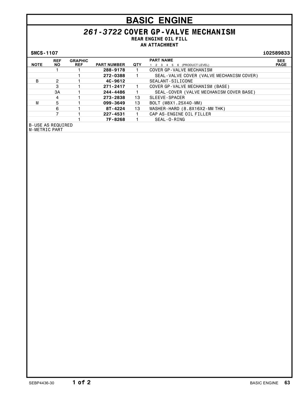 273-2838 SLEEVE-SPACER CAT parts manual diagram