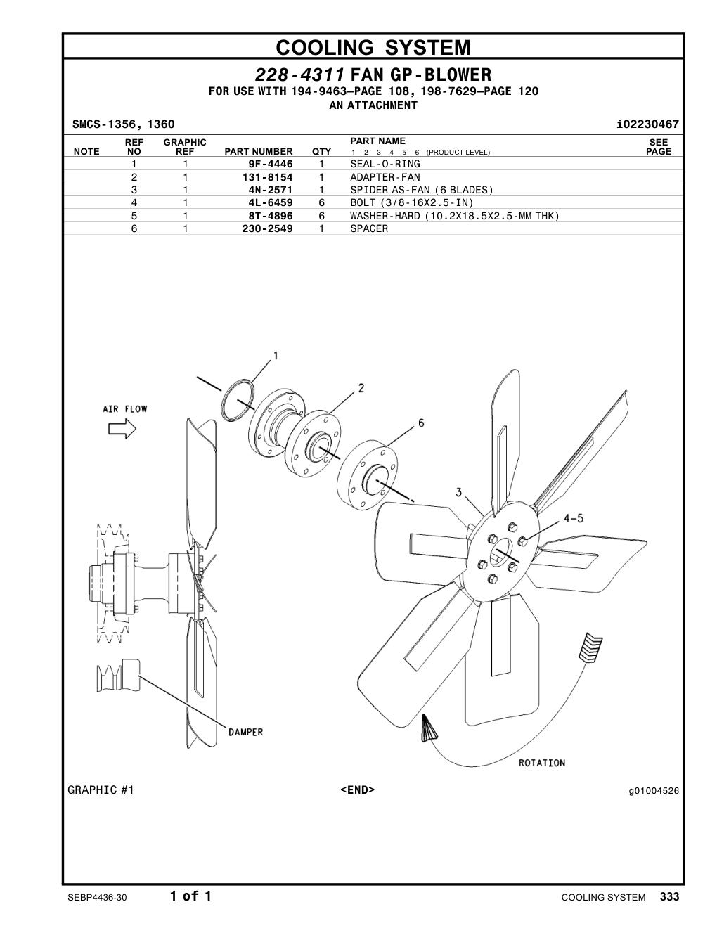 230-2549 SPACER CAT parts manual diagram