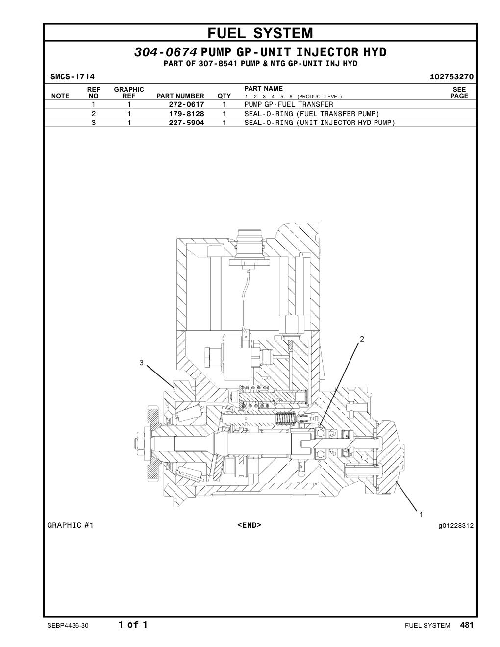 272-0617 PUMPGP-FUELTRANSFER CAT parts manual diagram