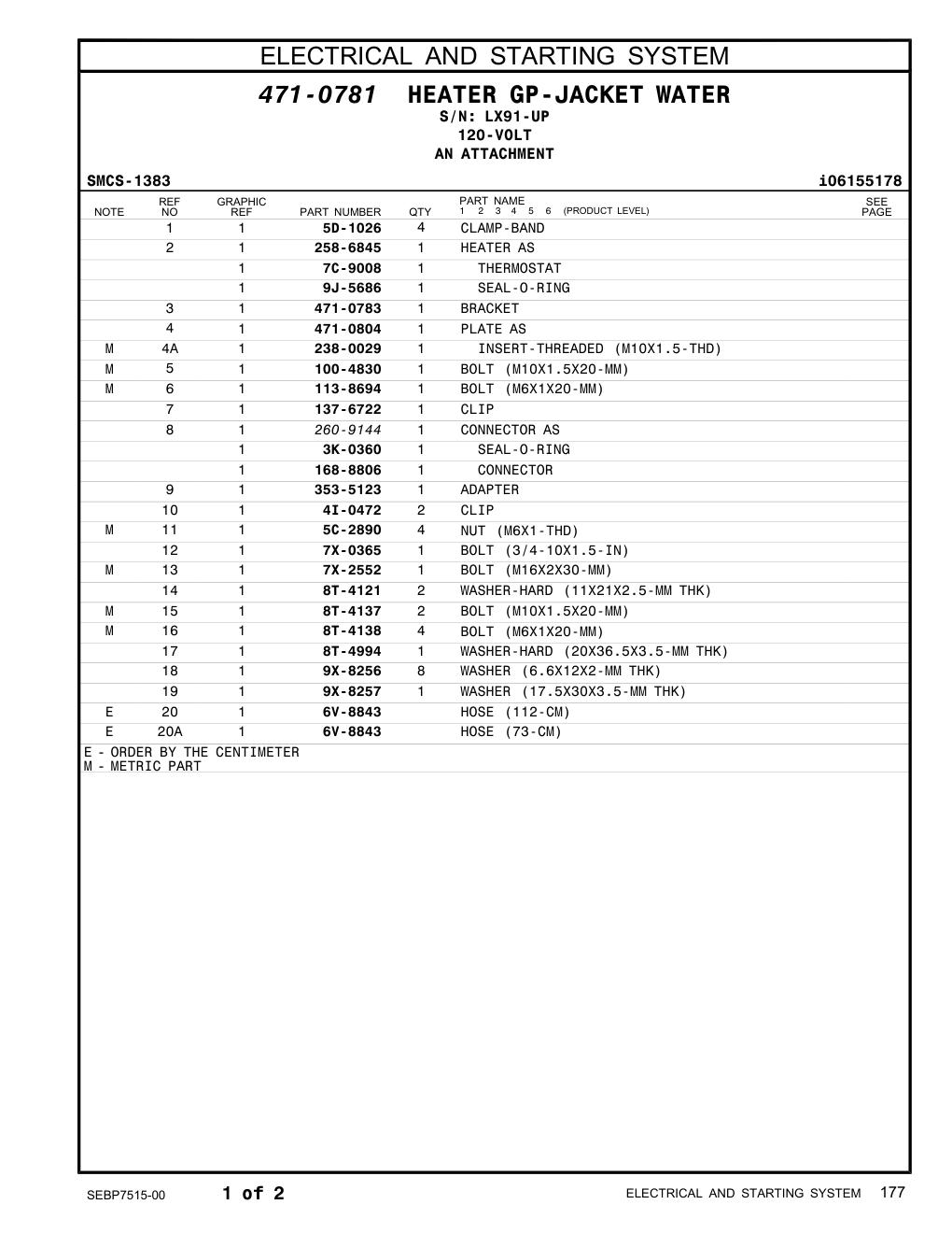 258-6845 HEATER AS · S/N LX91-UP CAT parts manual diagram