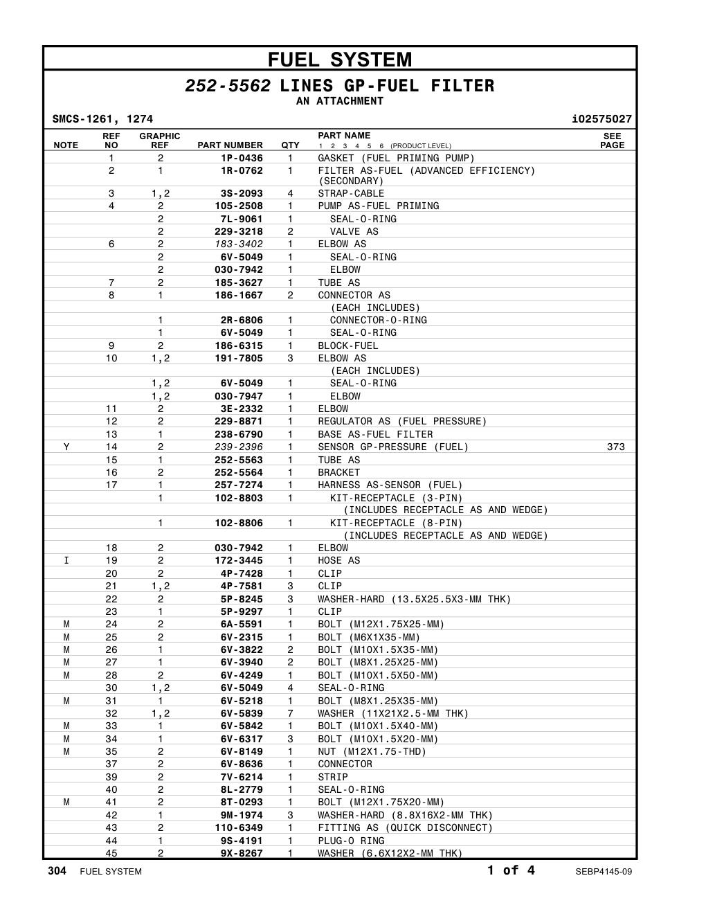 7V-6214 STRIP CAT parts manual diagram