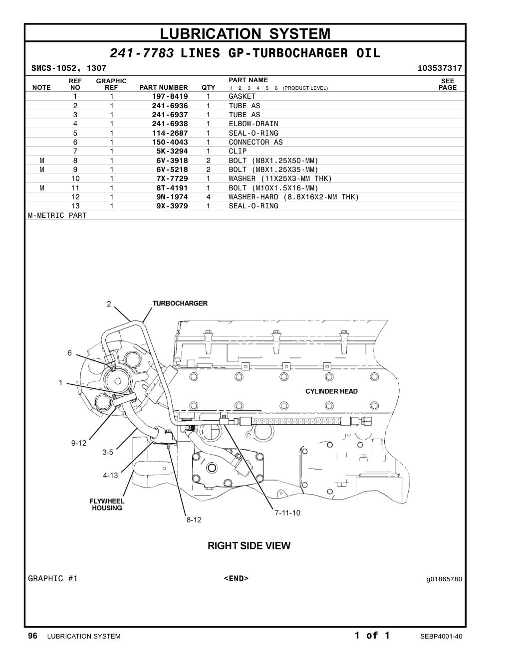 9X-3979 SEAL-O-RING CAT parts manual diagram