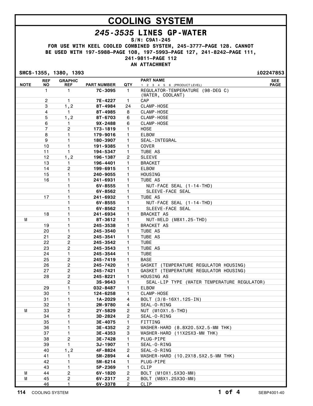 6V-8562 SLEEVE-FACE SEAL · S/N C9A1-245 CAT parts manual diagram