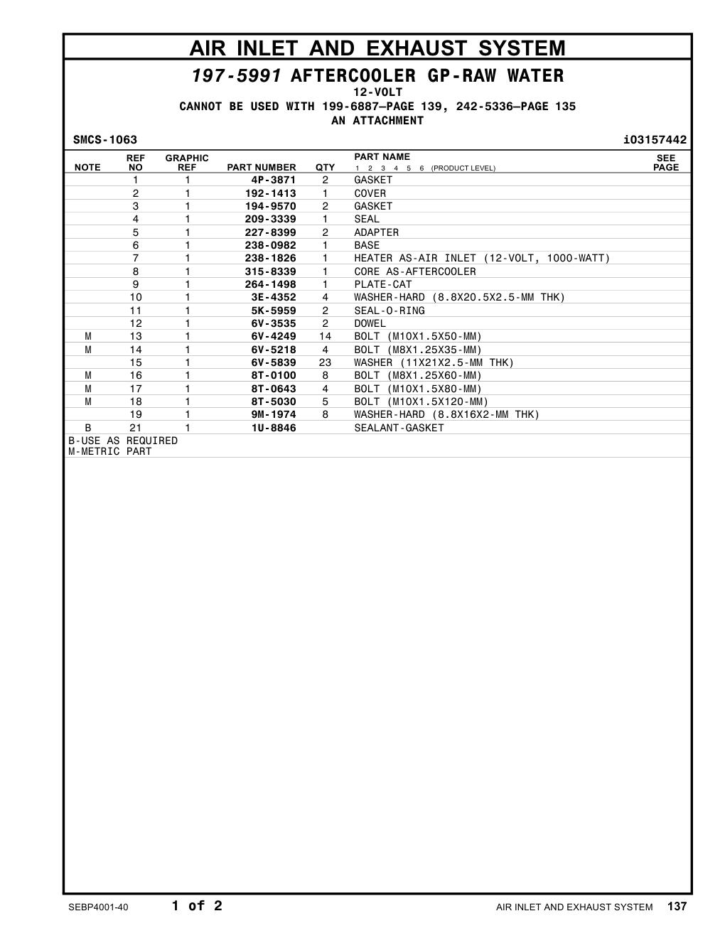 238-1826 HEATER AS-AIR INLET (12-VOLT, 1000-WATT) CAT parts manual diagram