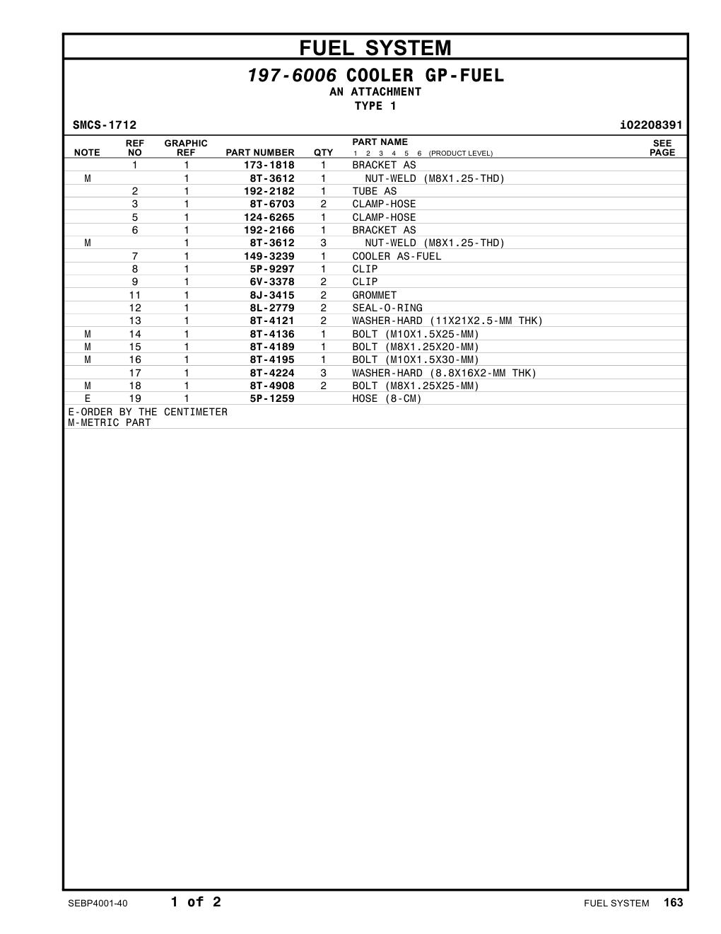 149-3239 COOLER AS-FUEL CAT parts manual diagram