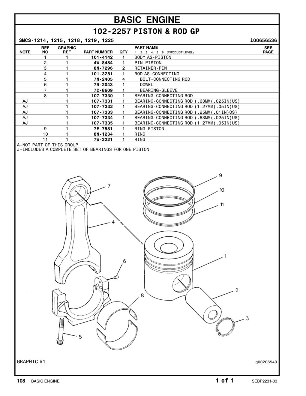 4W-8484 PIN-PISTON CAT parts manual diagram