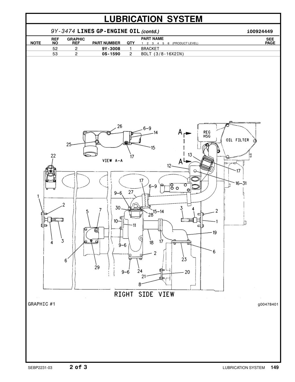 9Y-3008 BRACKET CAT parts manual diagram