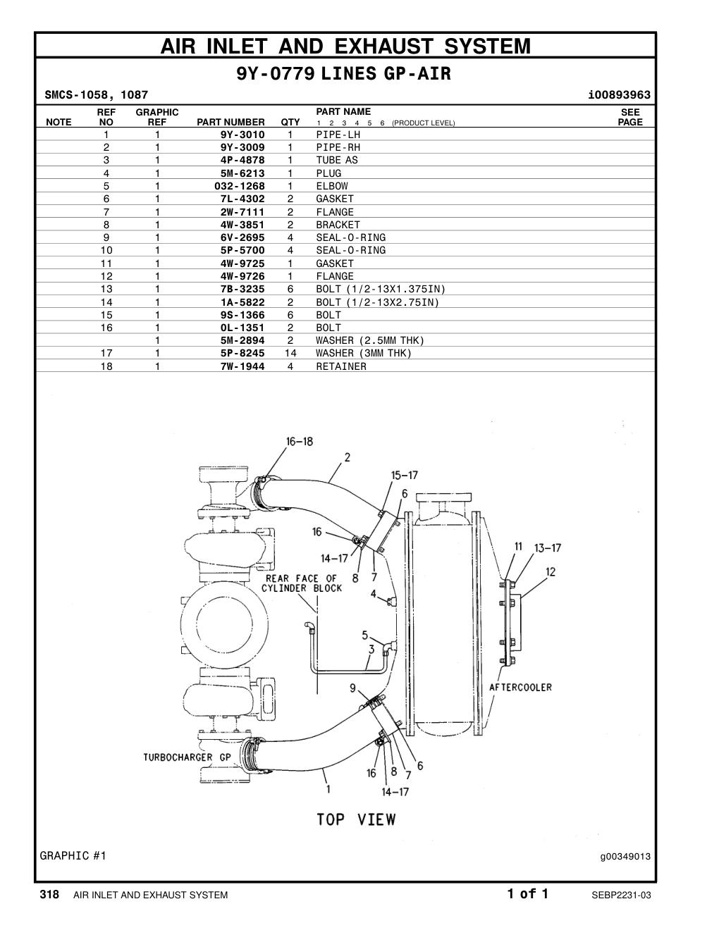 2W-7111 FLANGE CAT parts manual diagram