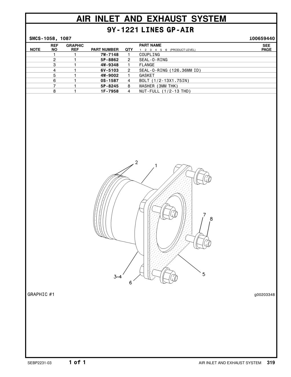 7W-7148 COUPLING CAT parts manual diagram