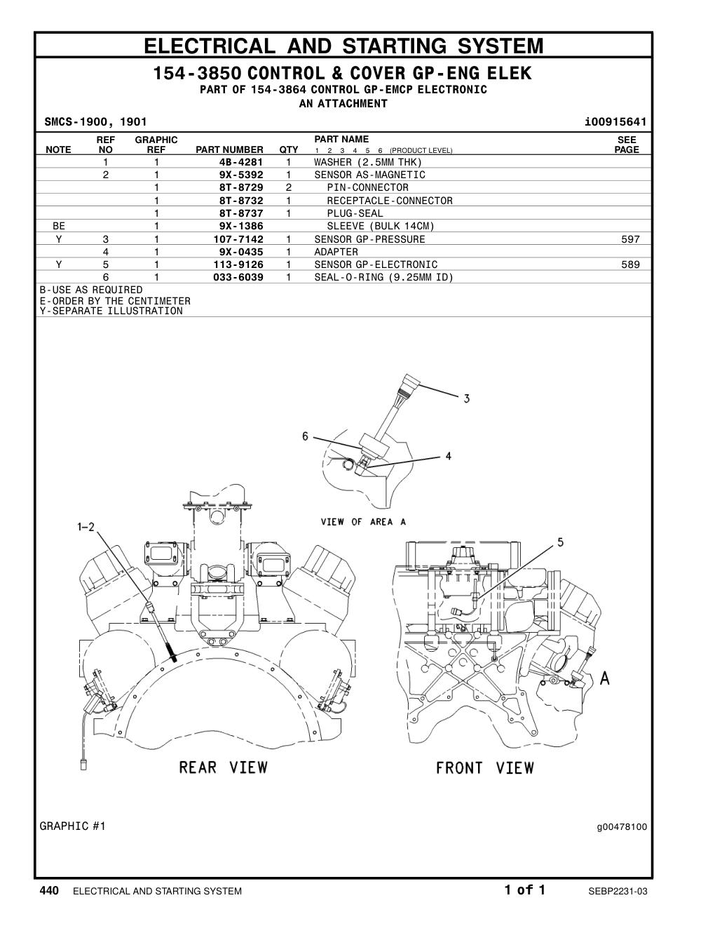 113-9126 SENSOR GP-ELECTRONIC CAT parts manual diagram