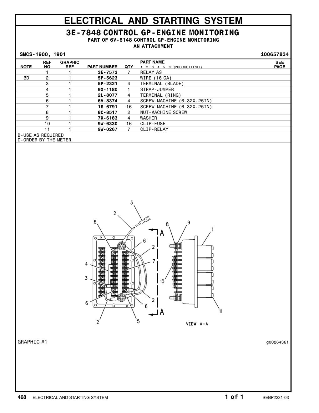 9W-0267 CLIP-RELAY CAT parts manual diagram