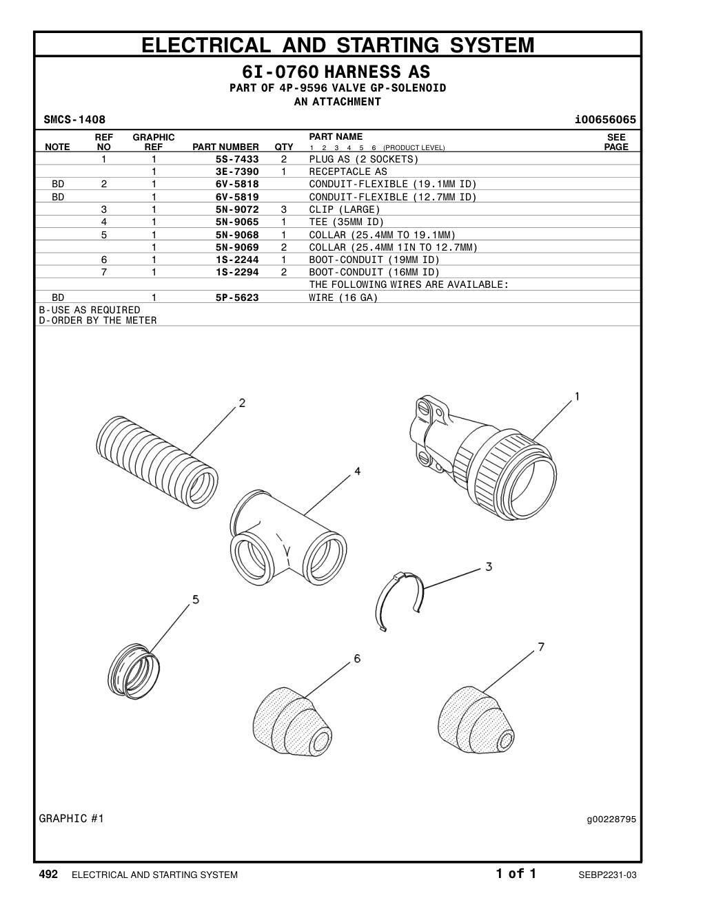 5S-7433 PLUG AS (2 SOCKETS) CAT parts manual diagram