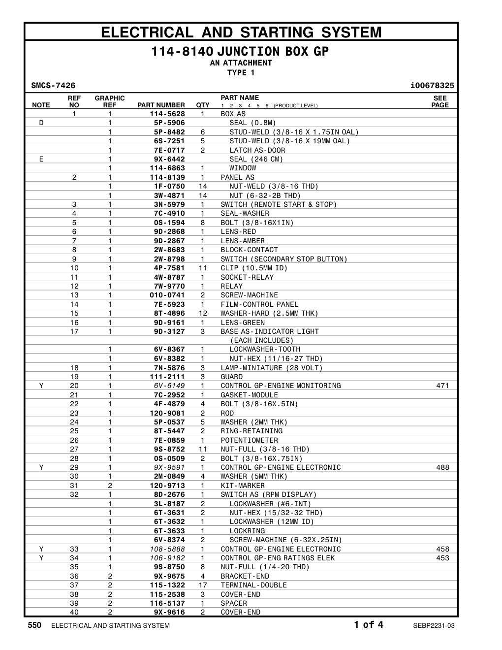 7W-9770 RELAY CAT parts manual diagram