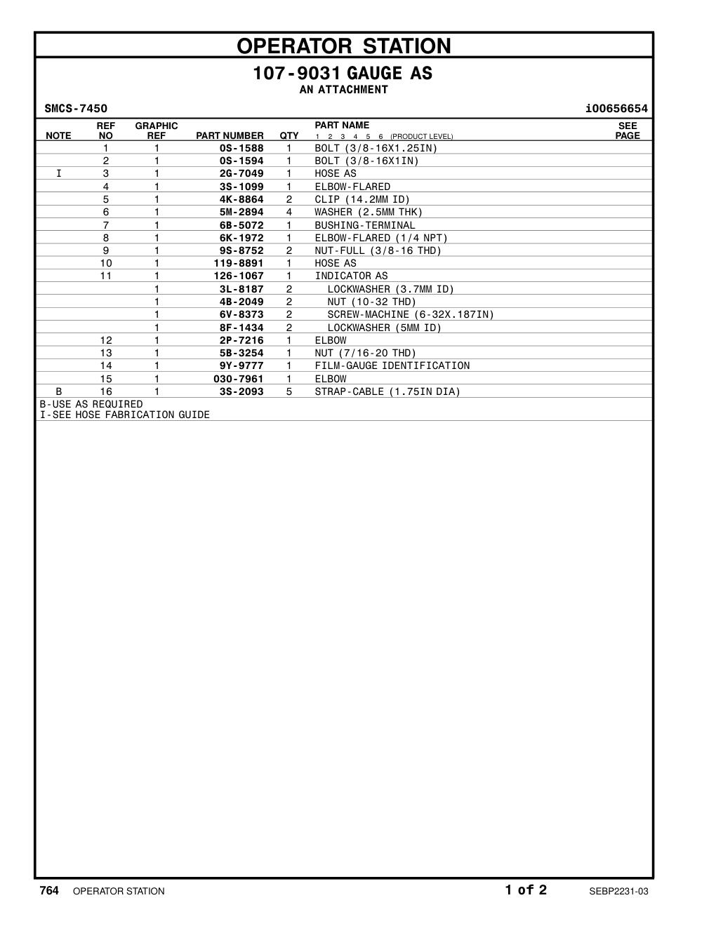 126-1067 INDICATOR AS CAT parts manual diagram