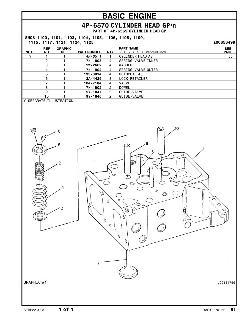 104-7184 VALVE CAT parts manual diagram