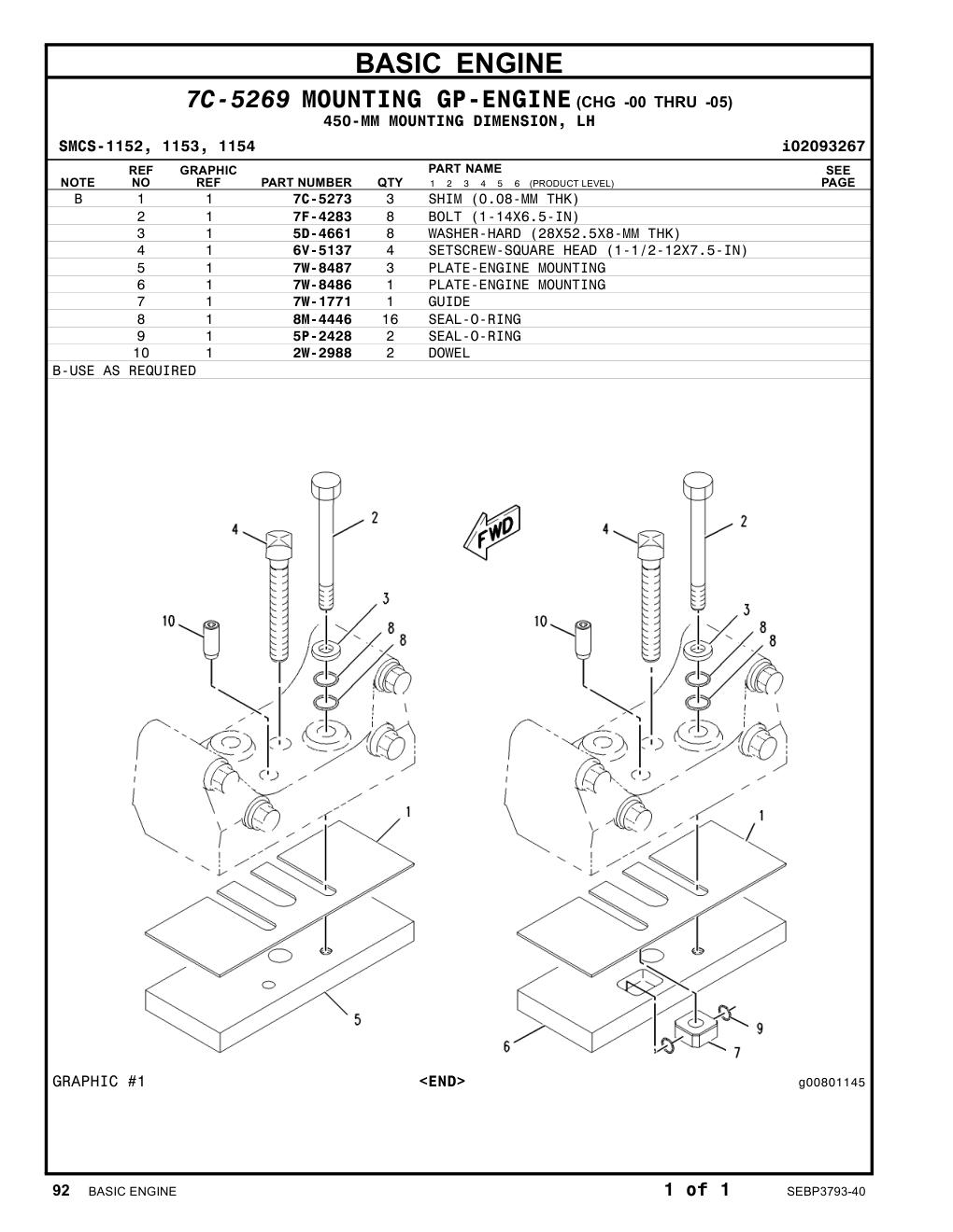 2W-2988 DOWEL CAT parts manual diagram