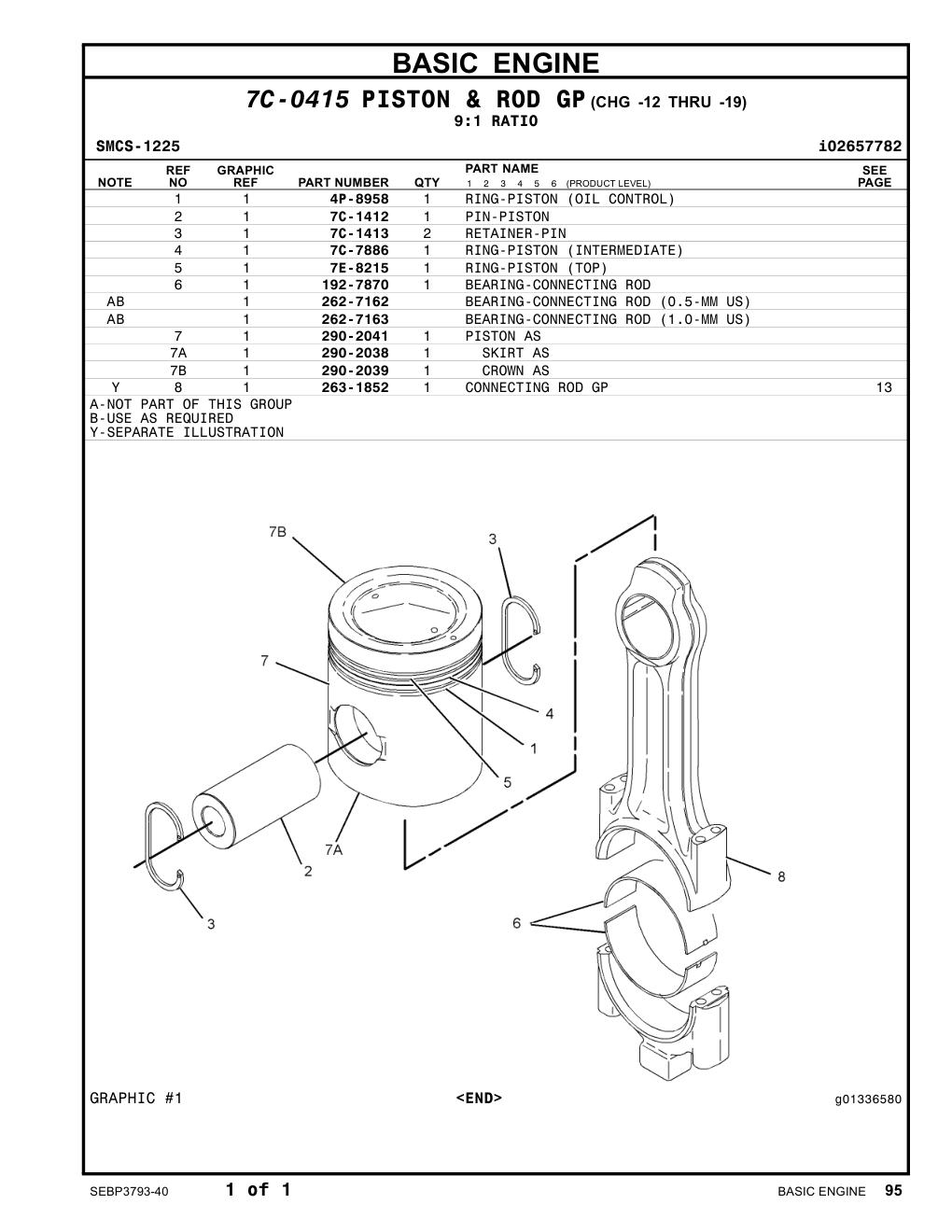 263-1852 CONNECTING ROD GP CAT parts manual diagram