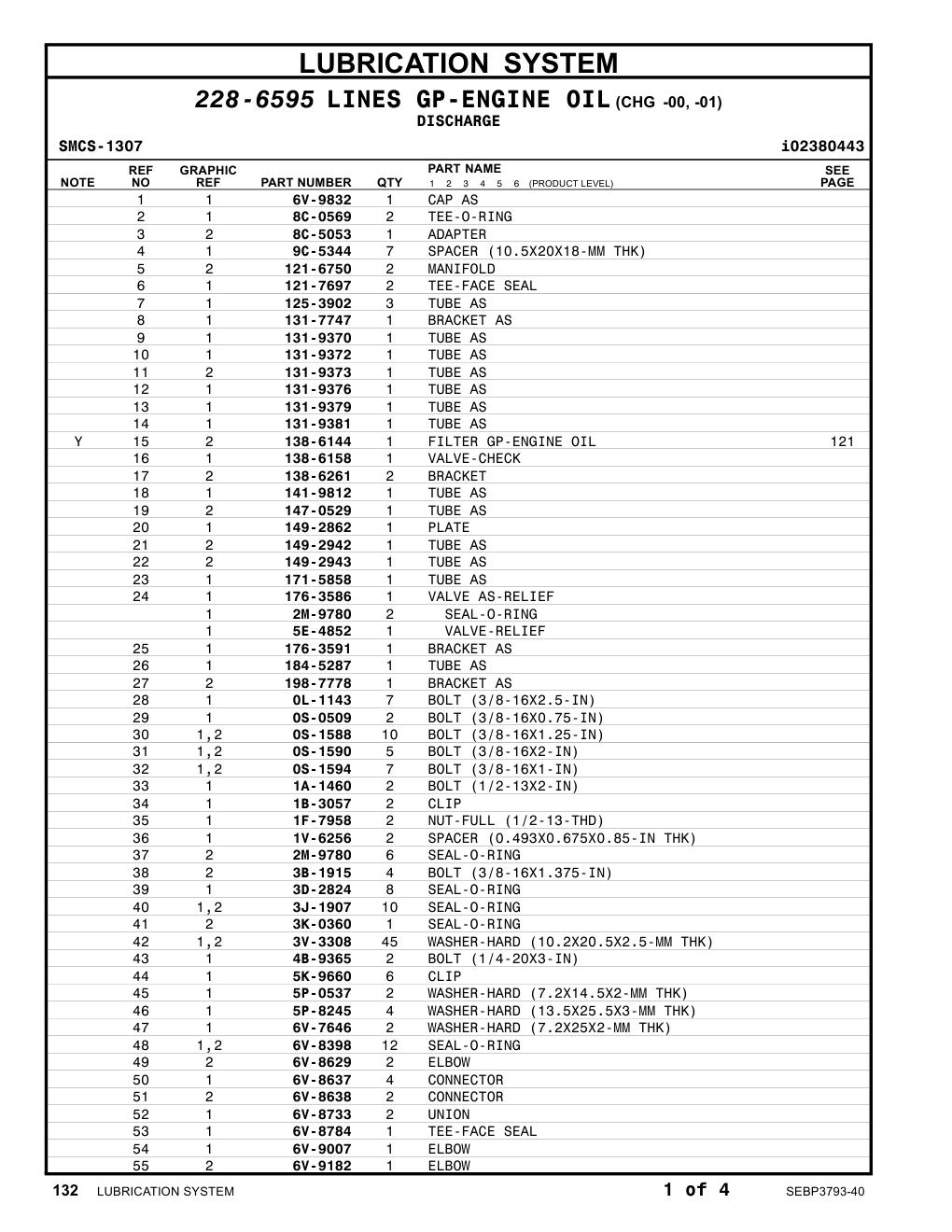5E-4852 VALVE-RELIEF CAT parts manual diagram