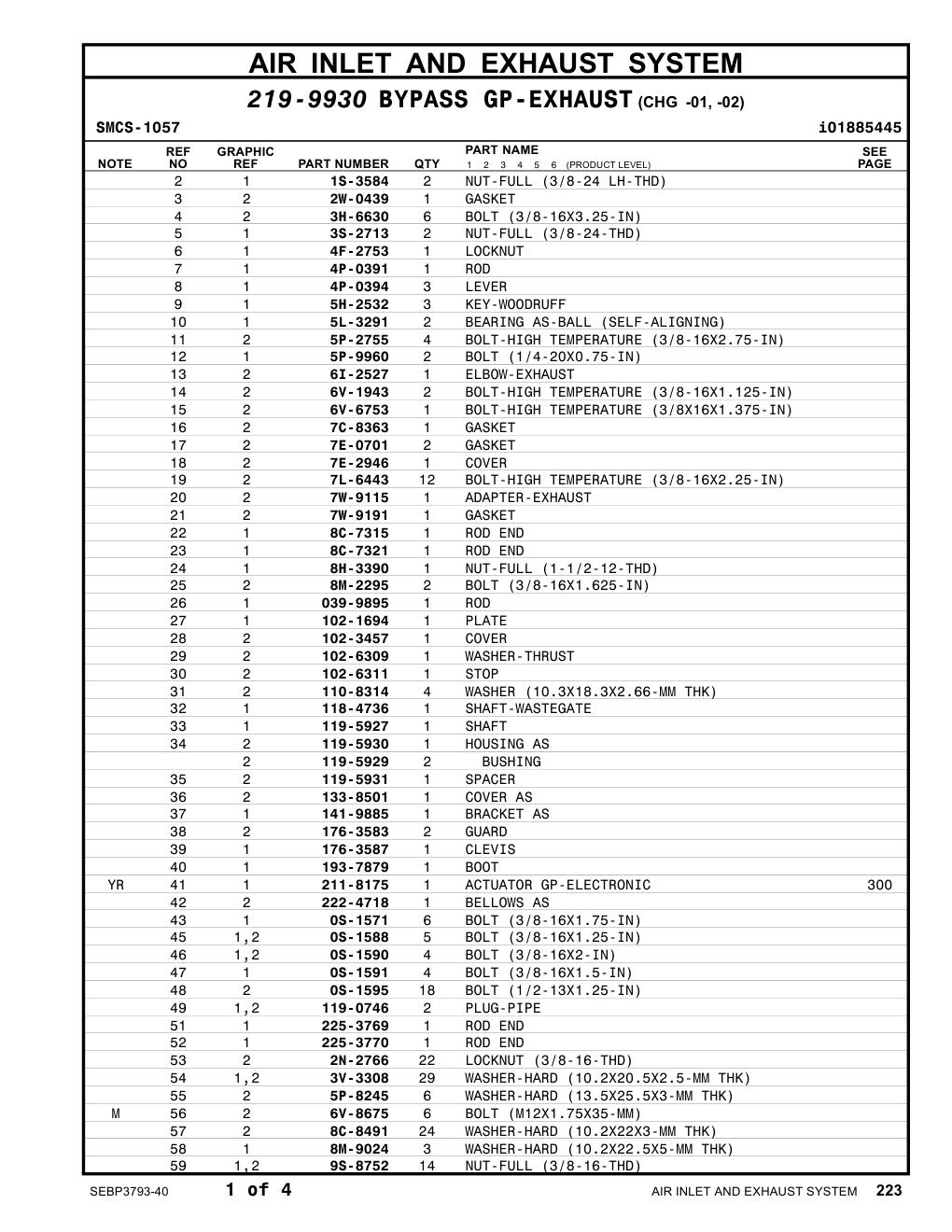 225-3769 ROD END CAT parts manual diagram