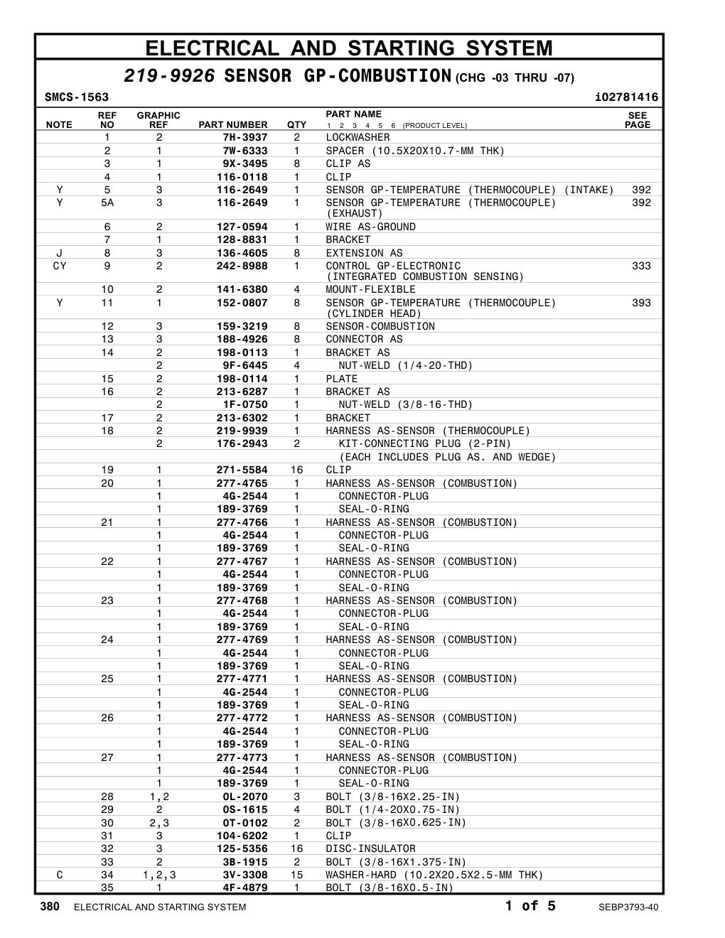 271-5584 CLIP CAT parts manual diagram