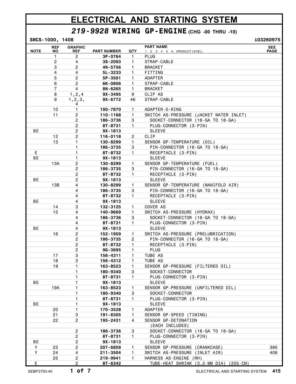 207-6859 SENSOR GP-PRESSURE (CRANKCASE) CAT parts manual diagram