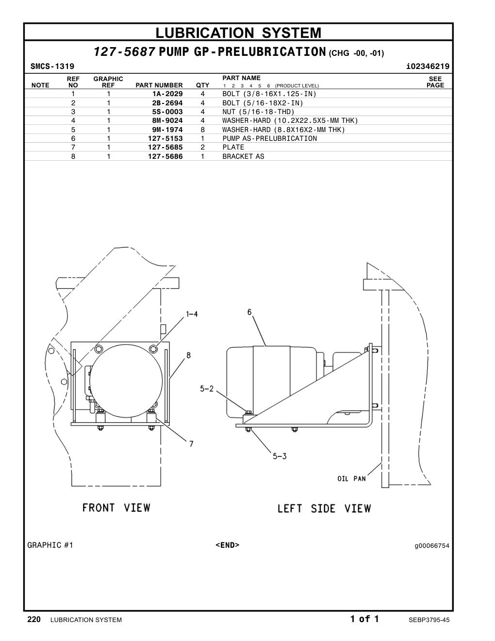 127-5153 PUMPAS-PRELUBRICATION CAT parts manual diagram