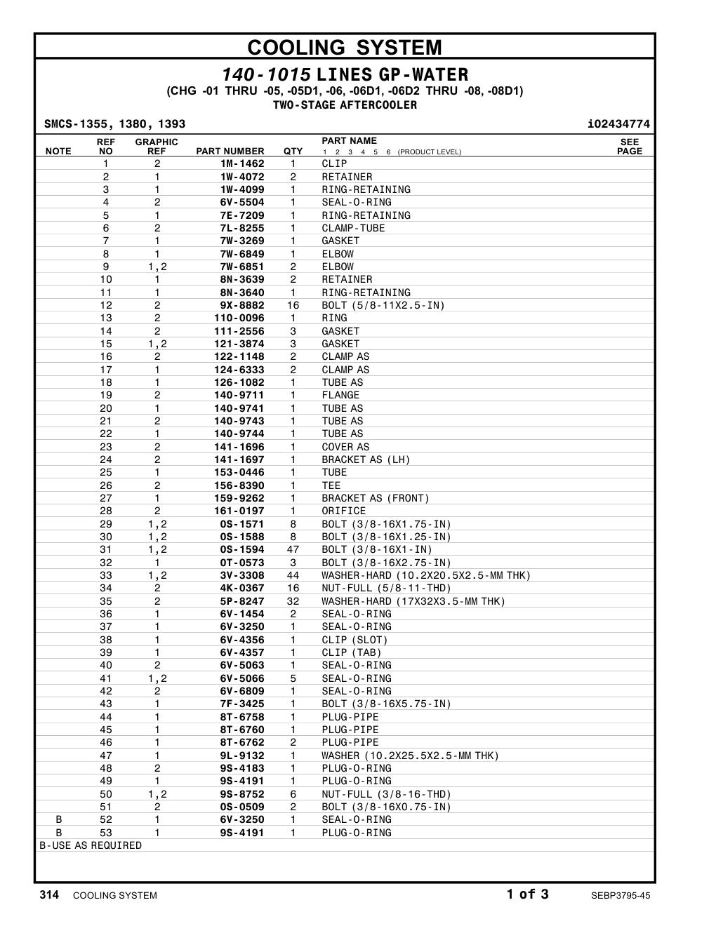156-8390 TEE CAT parts manual diagram