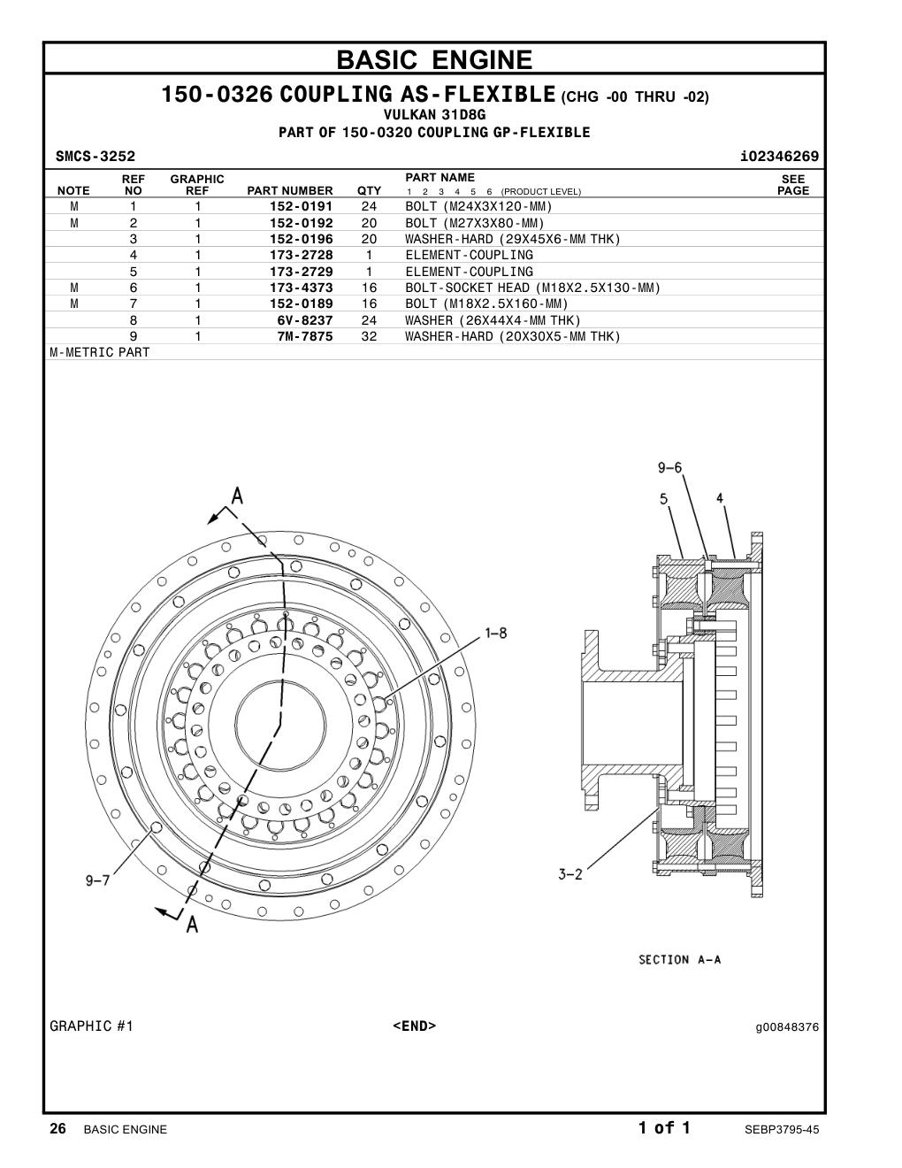 173-2729 ELEMENT-COUPLING CAT parts manual diagram