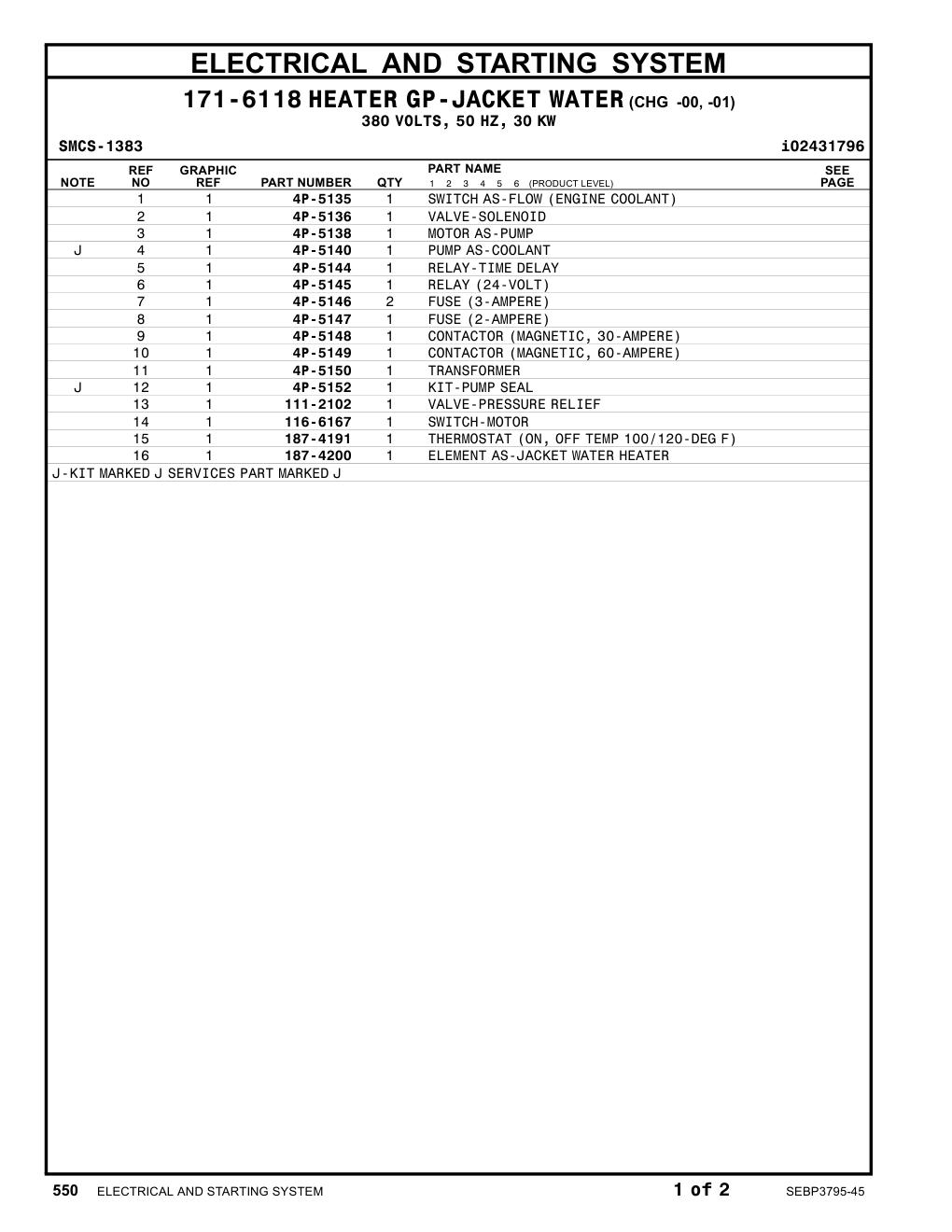 4P-5150 TRANSFORMER CAT parts manual diagram